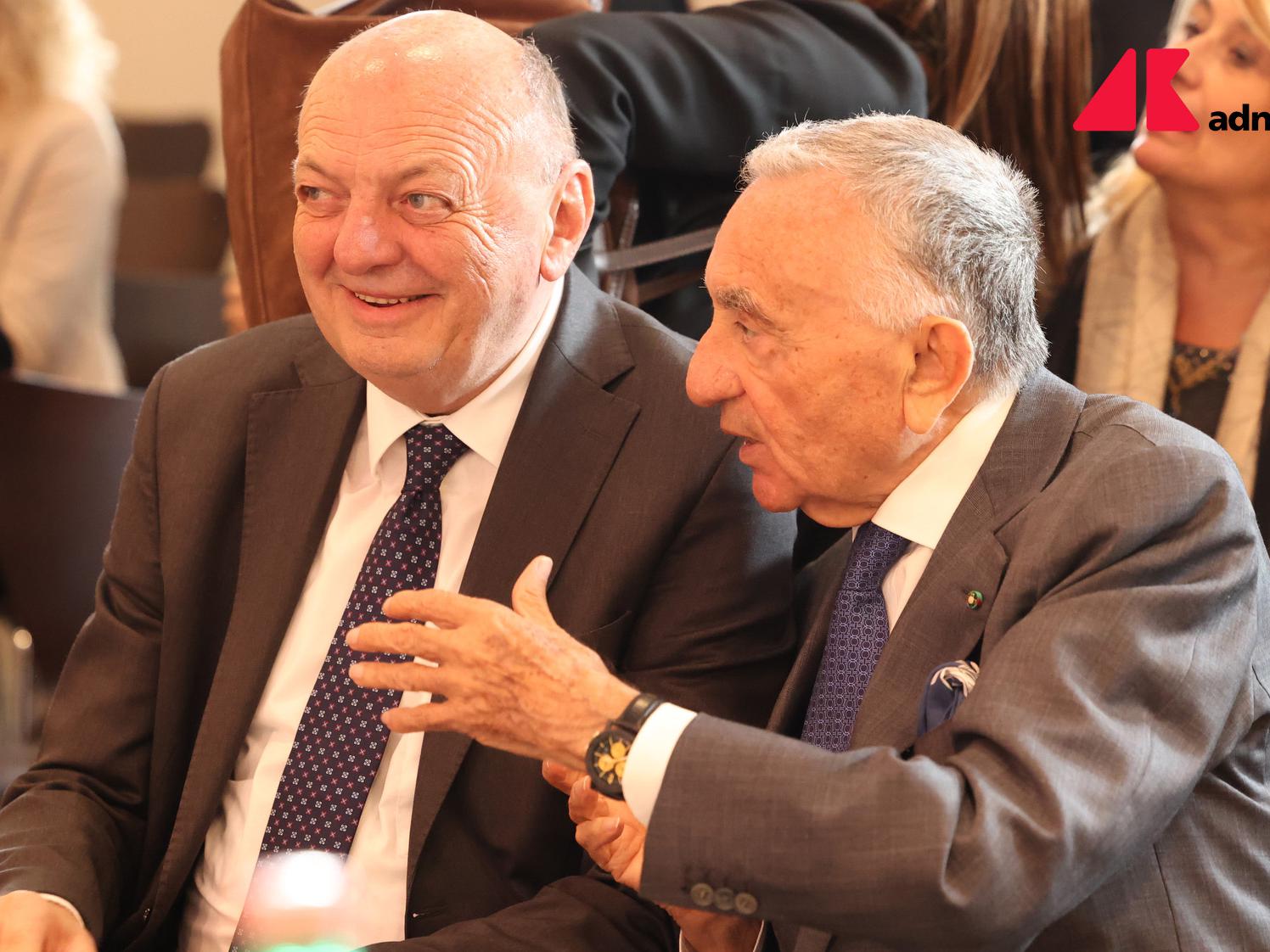 Gilberto Pichetto Fratin, Adnkronos Başkanı Giuseppe Marra ile birlikte