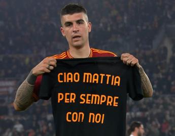 Roma-Milan, gol di Mancini: la dedica per Mattia Gia
