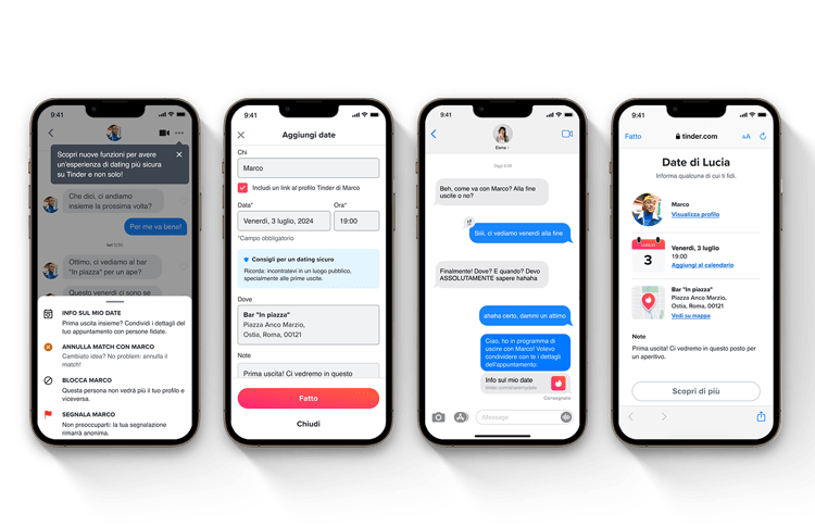 Tinder lancia la nuova funzione Share My Date per appuntamenti in sicurezza