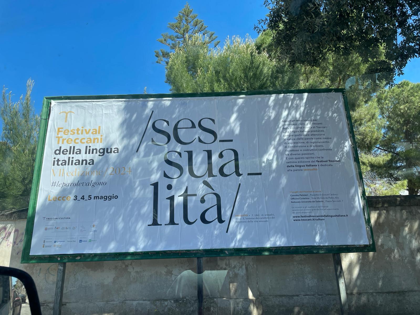 The Treccani Italian Language Festival talks about sexuality
