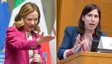 Giorgia Meloni ed Elly Schlein (Fotogramma)