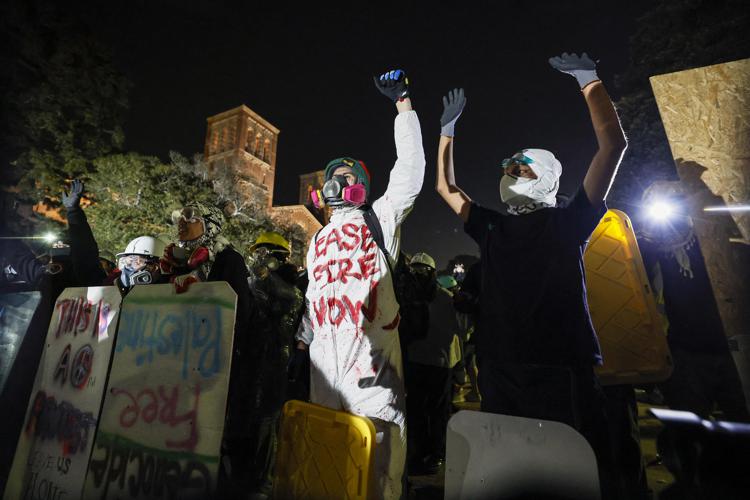 Manifestanti pro-Gaza nell'Università della California - (Afp)