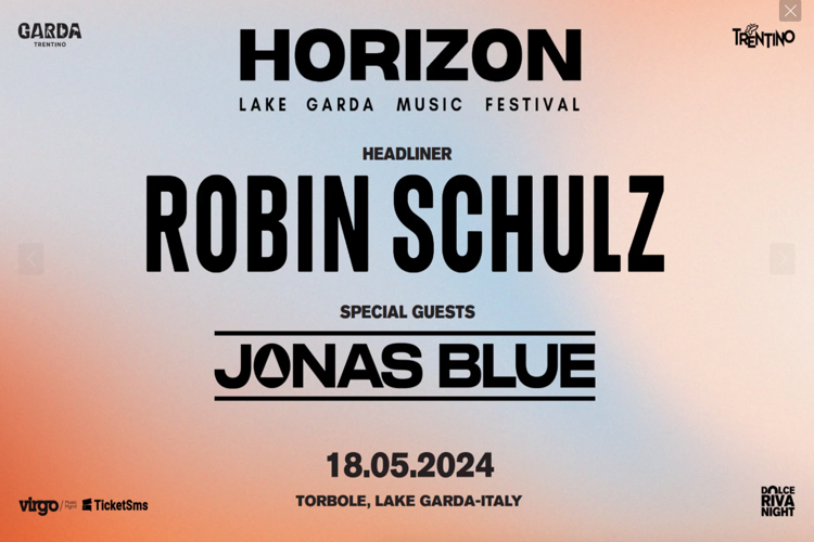 Horizon Festival illumina il lago di Garda: Robin Schulz e Jonas Blue ospiti dell’evento di musica elettronica