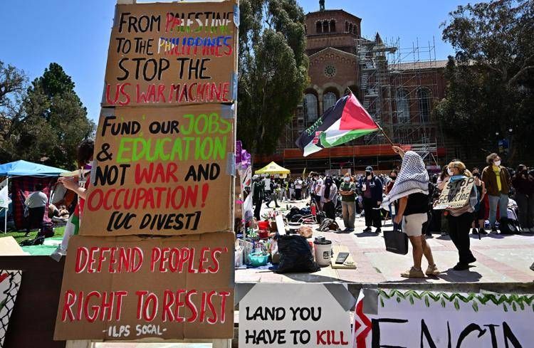 Proteste pro-Gaza nelle università - (Afp)