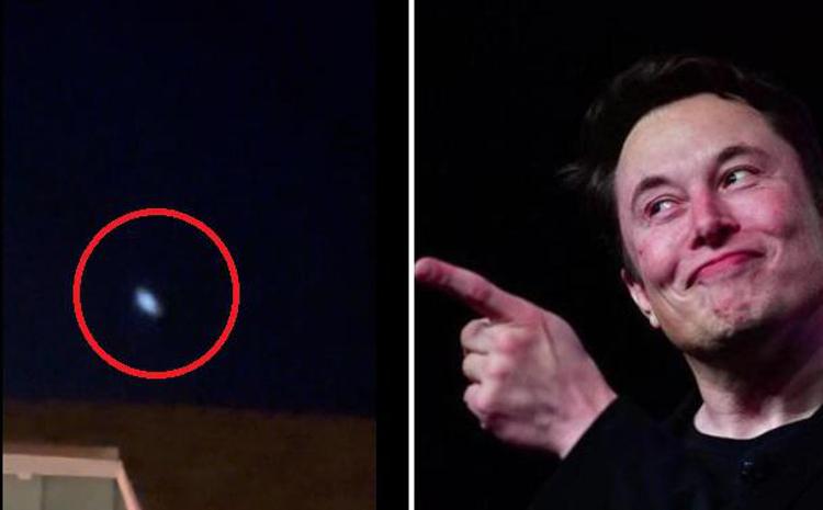 Una delle immagini relative all'avvistamento e Elon Musk