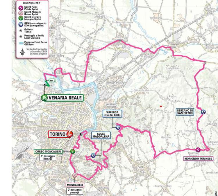 Mappa della prima tappa del Giro d'Italia 2024 - (Dal sito ufficiale del Giro d'Italia)