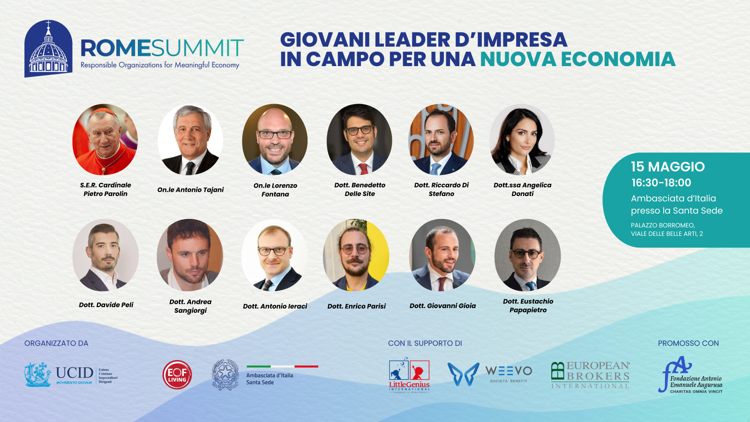 Impresa: 'Rome Summit', giovani leader italiani incontrano il card. Parolin e le istituzioni