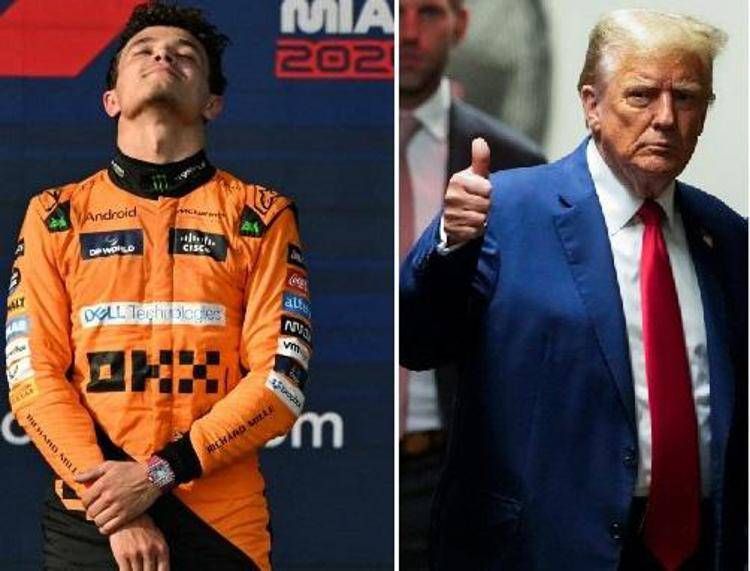 Norris trionfa nel Gp di Miami e spunta Trump 'il portafortuna'