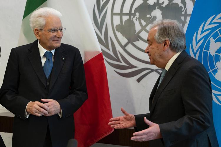 Sergio Mattarella e Antonio Guterres 