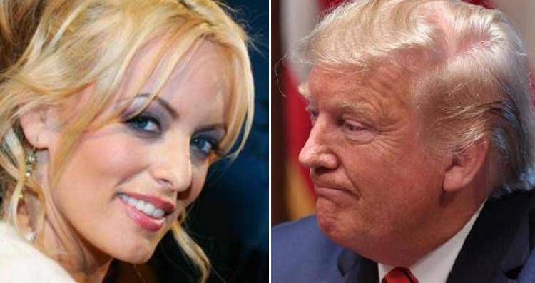 Stormy Daniels e Donald Trump 