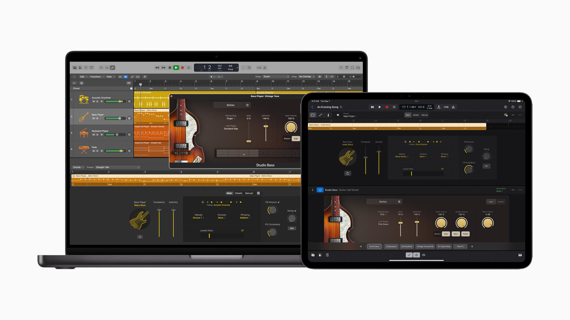 New features added to Logic Pro on iPad and Mac enable music creation with artificial intelligence