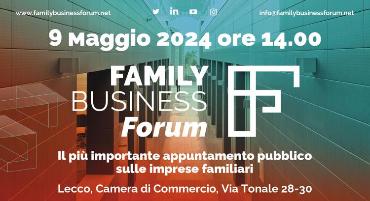 A Lecco edizione 2024 del Family Business Forum - Diretta dalle 14