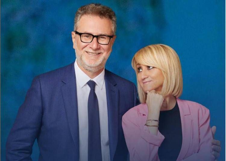 Fabio Fazio e Luciana Litt<i>izzetto</i>
