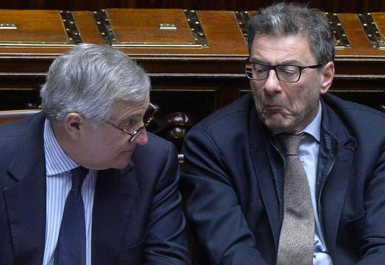 Antonio Tajani e Giancarlo Giorgetti (Fotogramma)