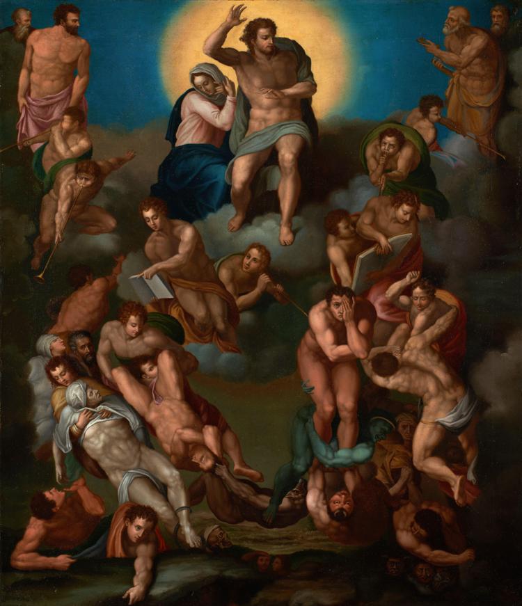 Michelangelo dipinse anche un Giudizio Universale a olio su tela