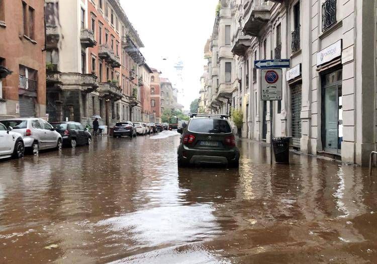 Maltempo a Milano - (Fotogramma)
