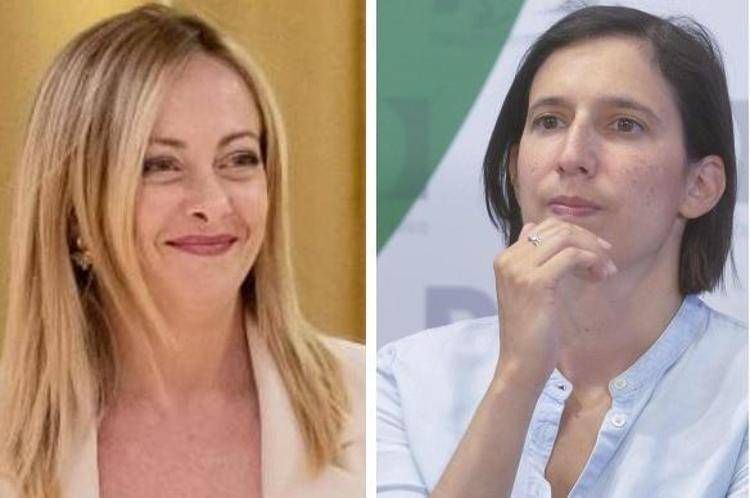 Giorgia Meloni ed Elly Schlein - (Fotogramma)