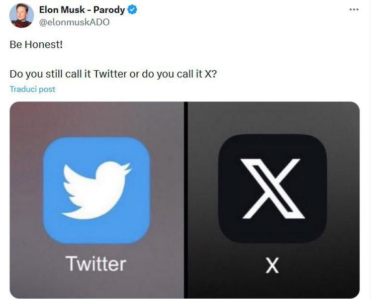 "Lo chiamate ancora Twitter o X?", la domanda del finto Musk scatena i social