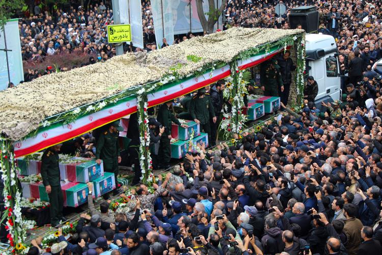 I funerali in Iran (Afp)