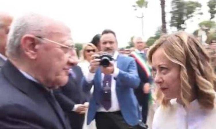 Vincenzo De Luca e Giorgia Meloni