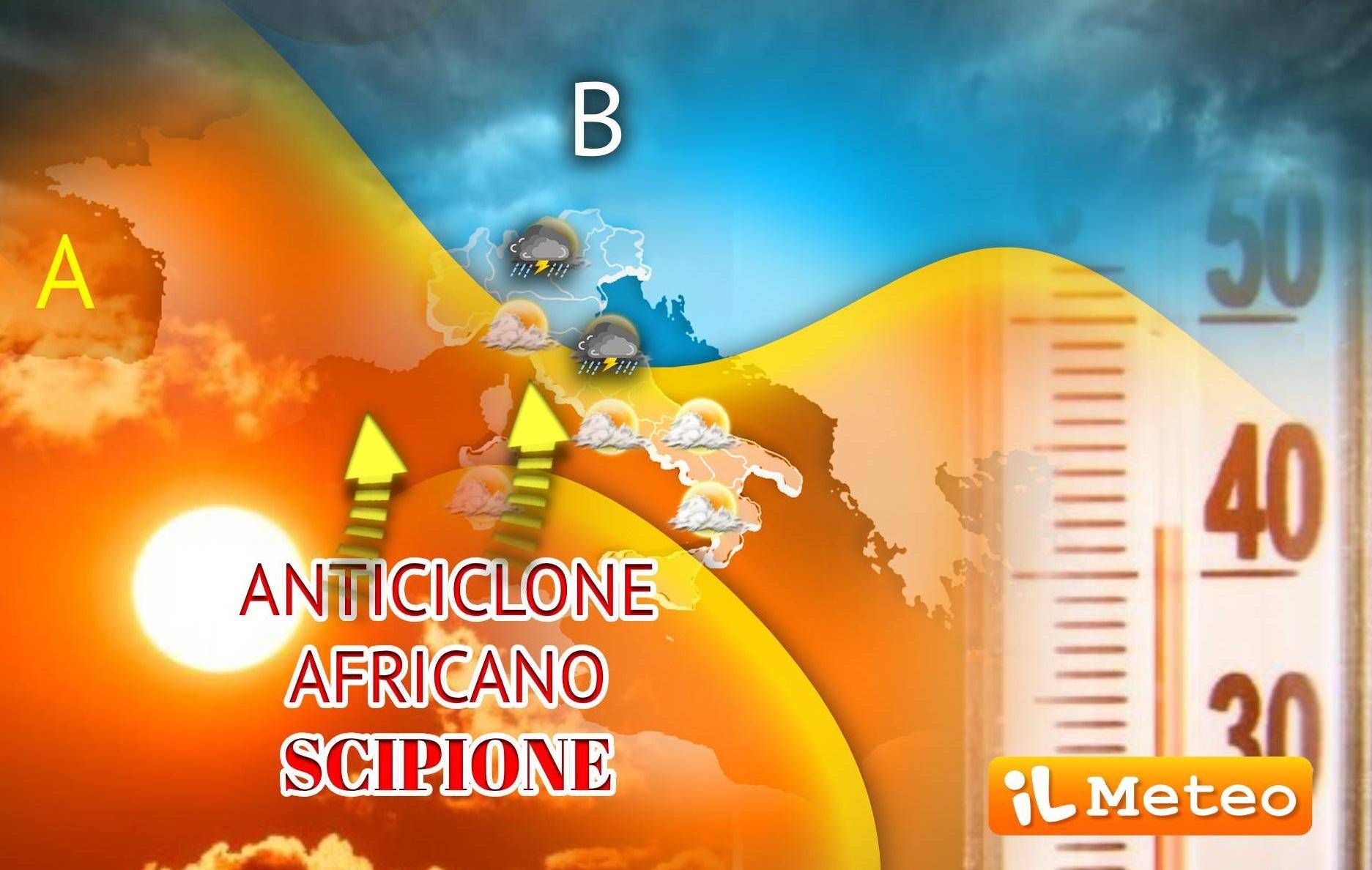 Giorni contati per il maltempo - in arrivo il caldo dell’anticiclone Africano Scipione