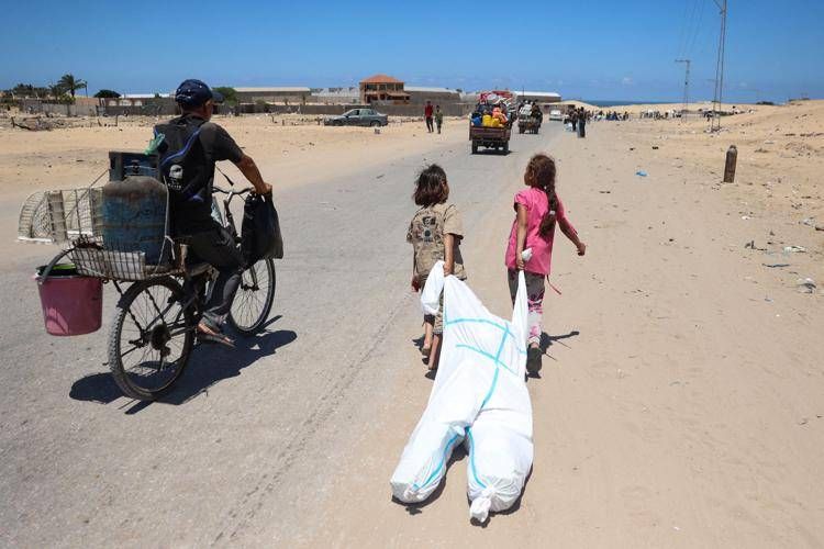 Bambini a Rafah (Afp)