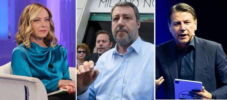 Meloni, Salvini e Conte - Fotogramma /Ipa