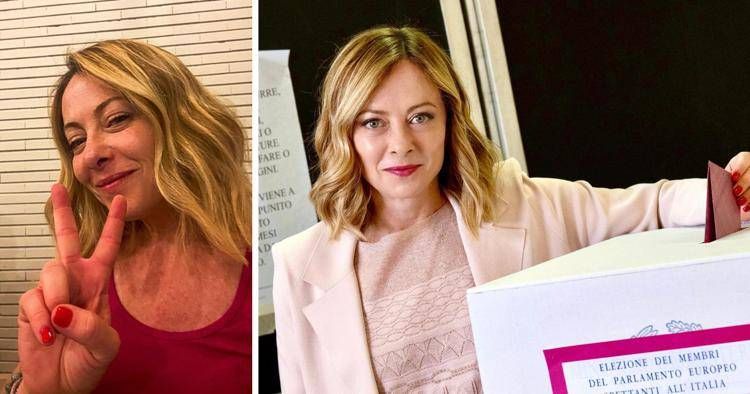La foto di Giorgia Meloni sui social e la premier alle urne