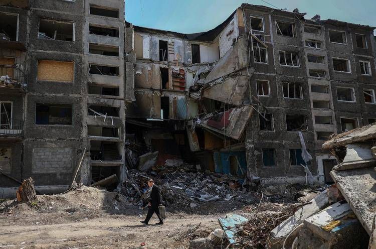 Macerie in ucraina - (Afp)