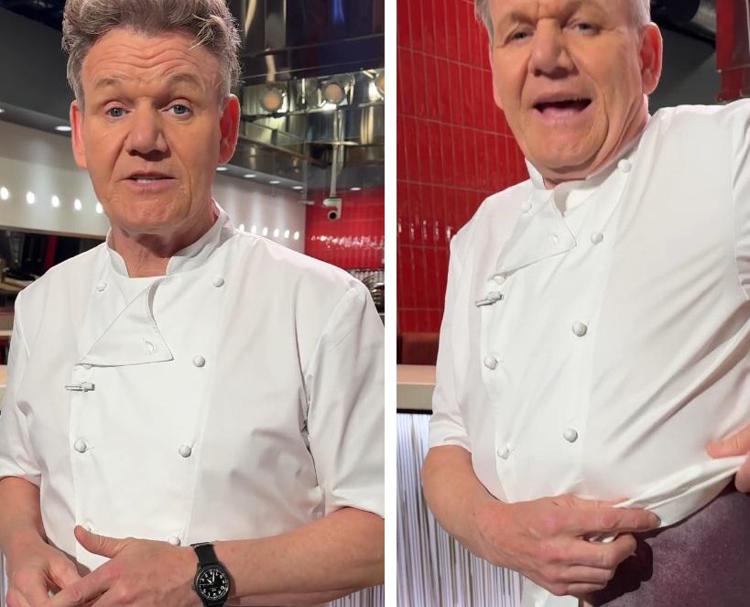 Lo chef Ramsay mostra il livido viola
