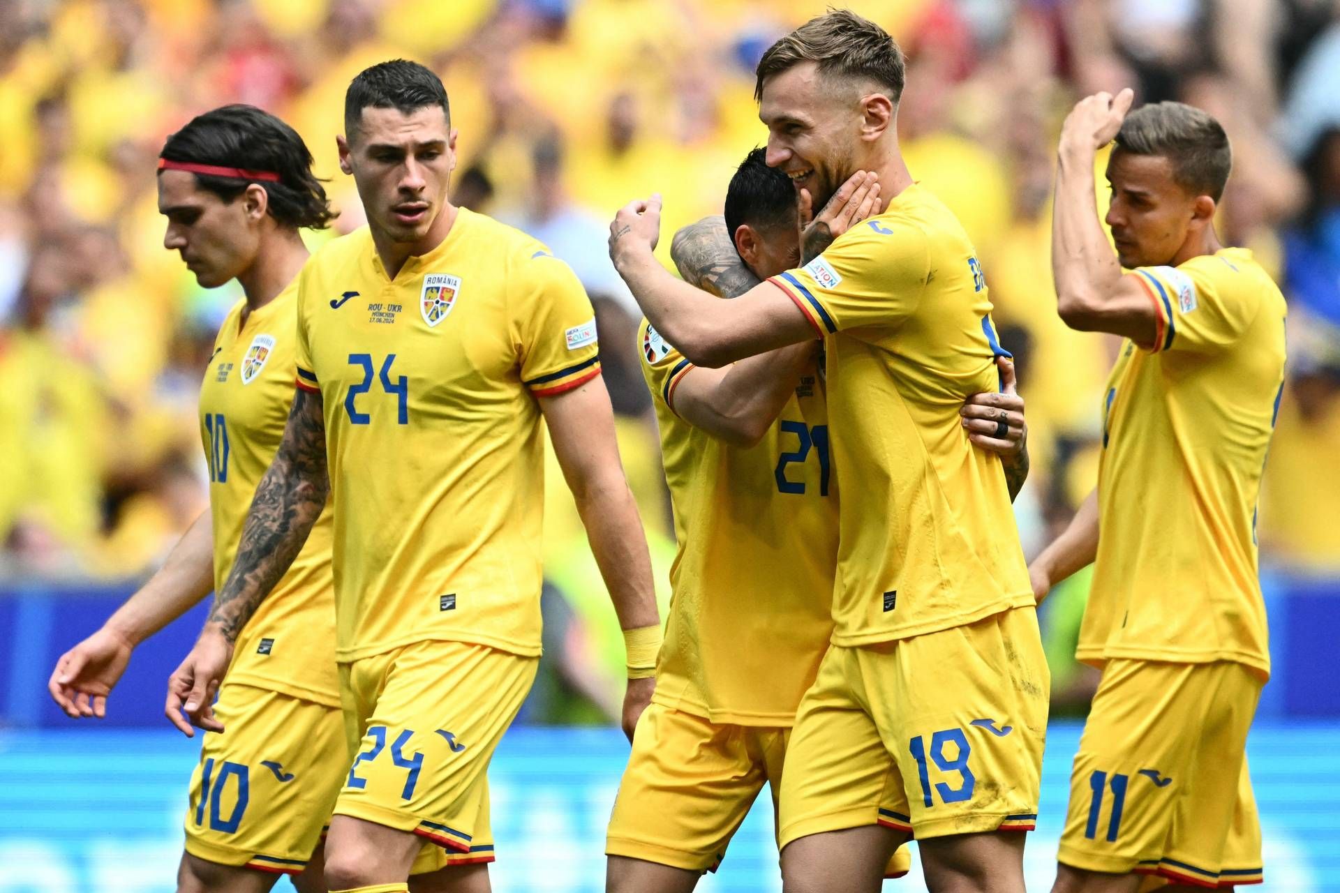Euro 2024 - Romania-Ucraina 3-0: gol di Stanciu - Marin e Dragus