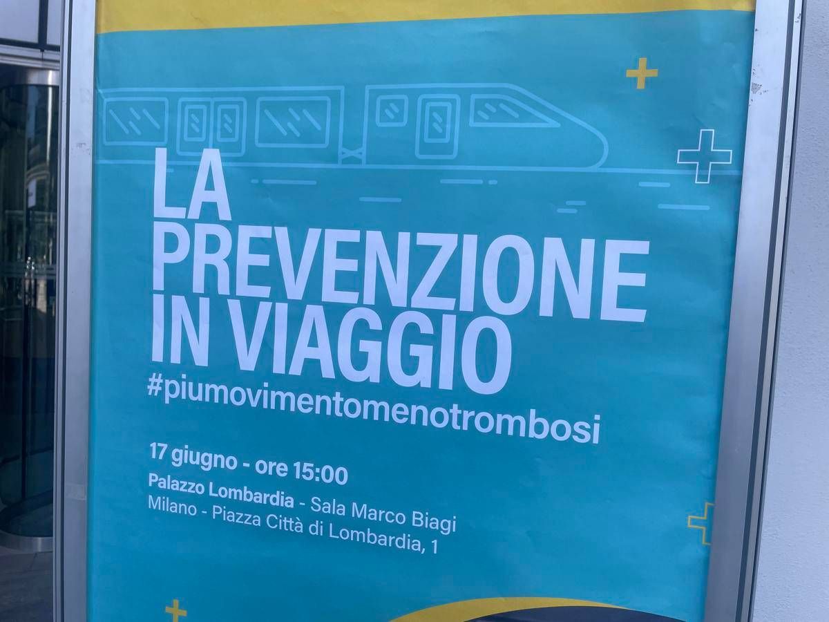 A Milano evento 'La prevenzione in viaggio.#piùmovimentomenotrombosi'