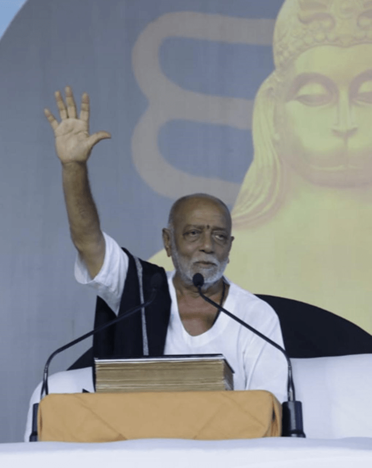 Il leader spirituale Morari Bapu