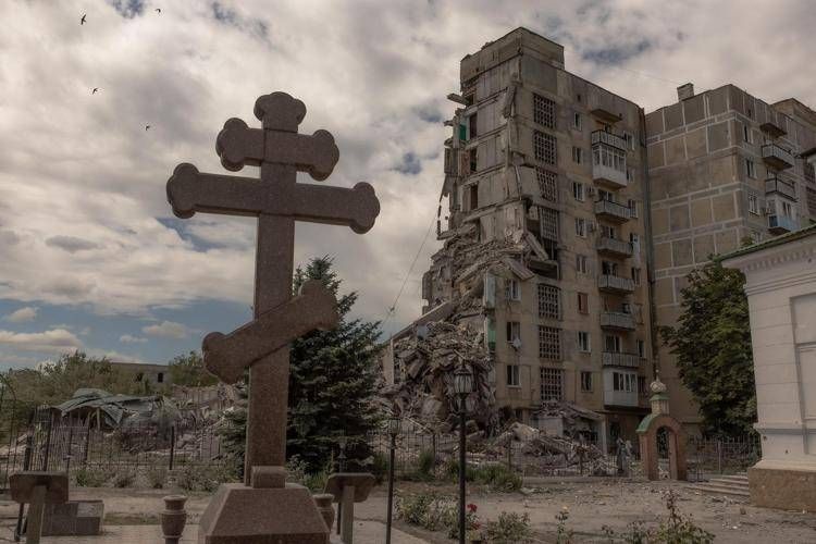 Macerie nel Donetsk - Afp