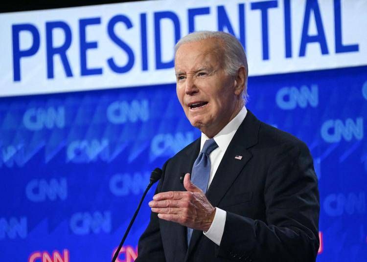 Biden nel confronto tv con Trump alla Cnn - Afp