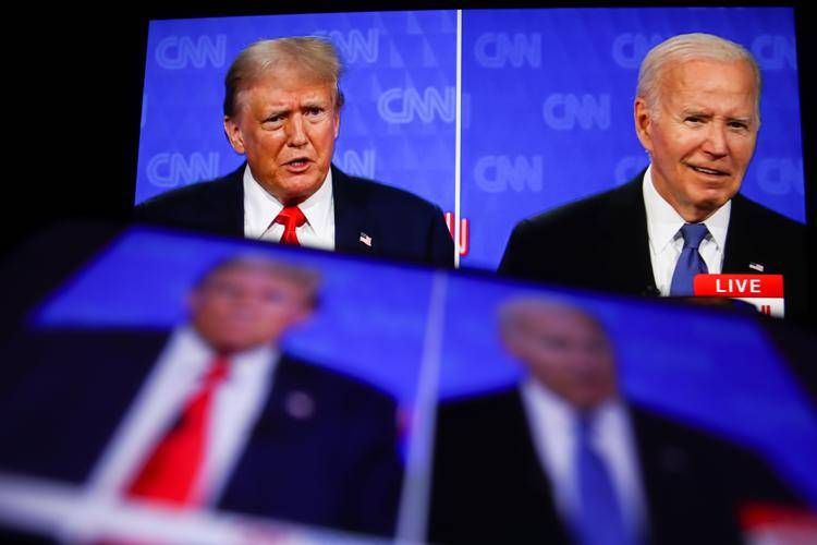 Dibattito tra Biden e Trump - (Fotogramma)