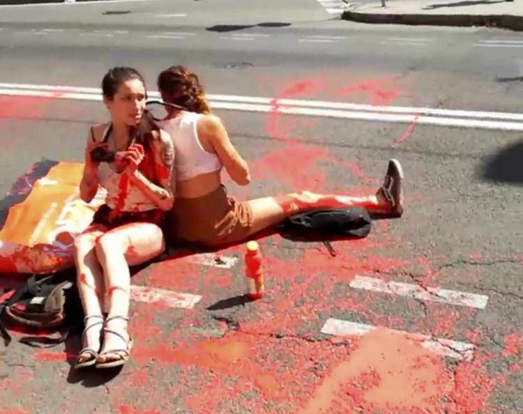 Attivisti di Ultima Generazione al Tour de France (Fotogramma)