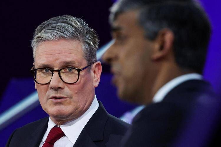 Keir Starmer e Rishi Sunak - Afp