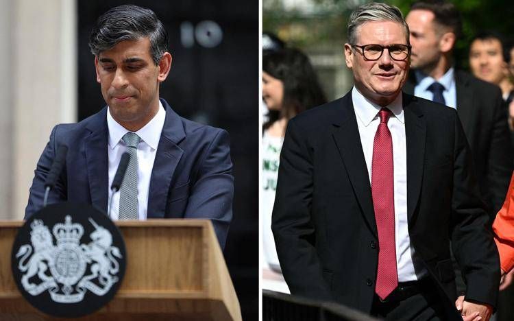 Rishi Sunak e Keir Starmer  - (Afp)