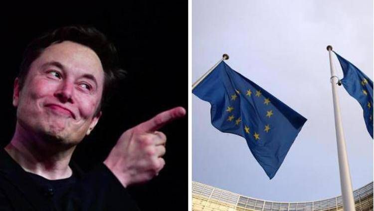 Elon Musk e bandiere Ue