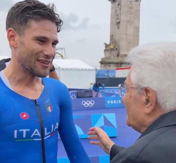 Filippo Ganna con il Presidente Mattarella
