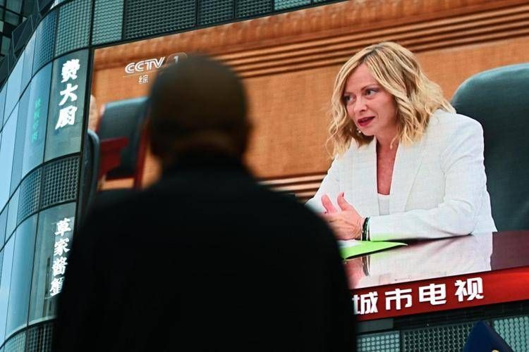 Giorgia Meloni in Cina - Afp