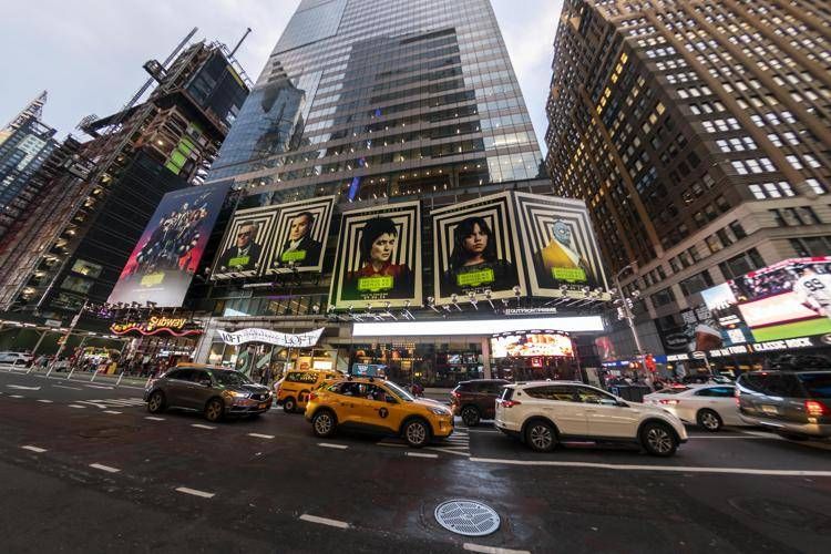 Traffico nel cuore di Manhattan a New York