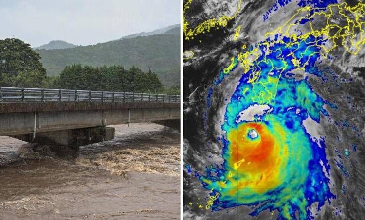 Un fiume in piena e il tifone