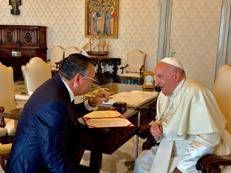 Kamel Ghribi con papa Francesco