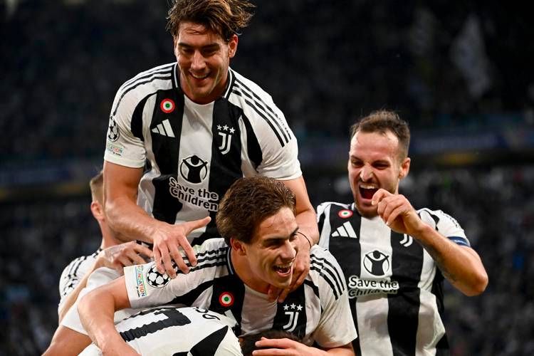 L'esultanza della Juve