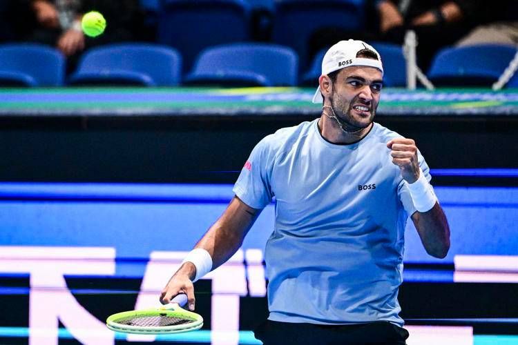 Matteo Berrettini all'Atp di Tokyo - Afp