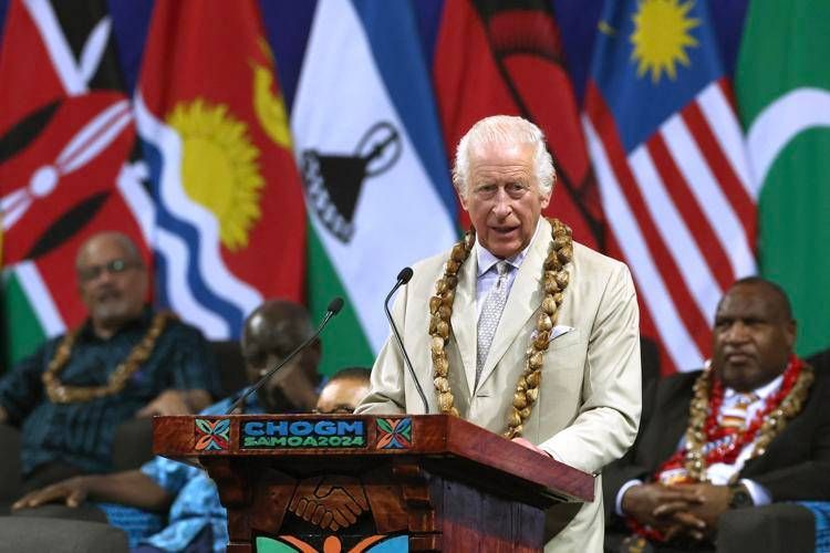 Carlo III al summit dei leader del Commonwealth a Samoa - Afp