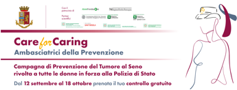 Cancro al seno, poliziotte ambasciatrici prevenzione con campagna ‘Care for Caring’