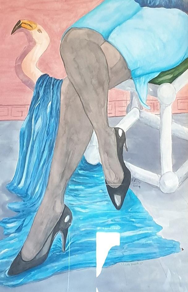 Ressam Stefania Fois Uluslararası Sanat Sergisinde eserlerini sergiliyor